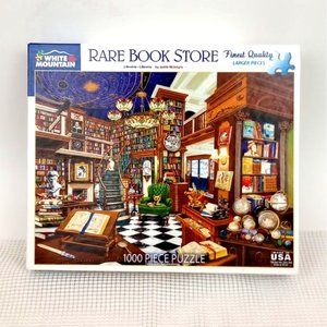 2🧩$18 White Mountain 1000 Piece Jigsaw Puzzle Rare Book Store Large Pieces